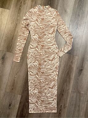 aviana jeweled midi dress Retrofete Aviana Dress in Brown